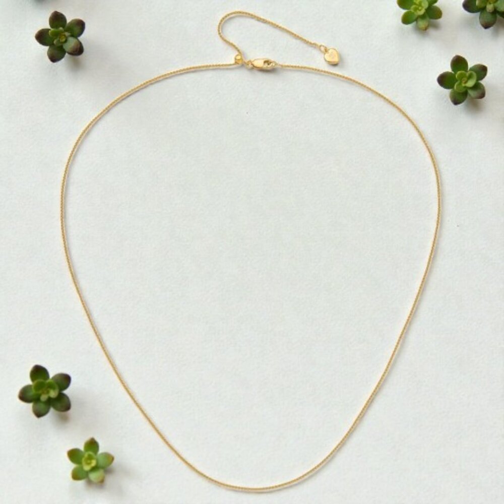 1.0 mm Adjustable Spiga Chain in Yellow Gold Plated Sterling Silver